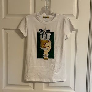 Boutique coffee bling tee. Size small. NWT!